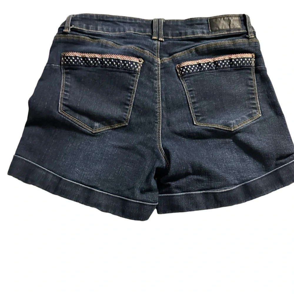 THORN denim shorts women's size 10, with USA flag accents